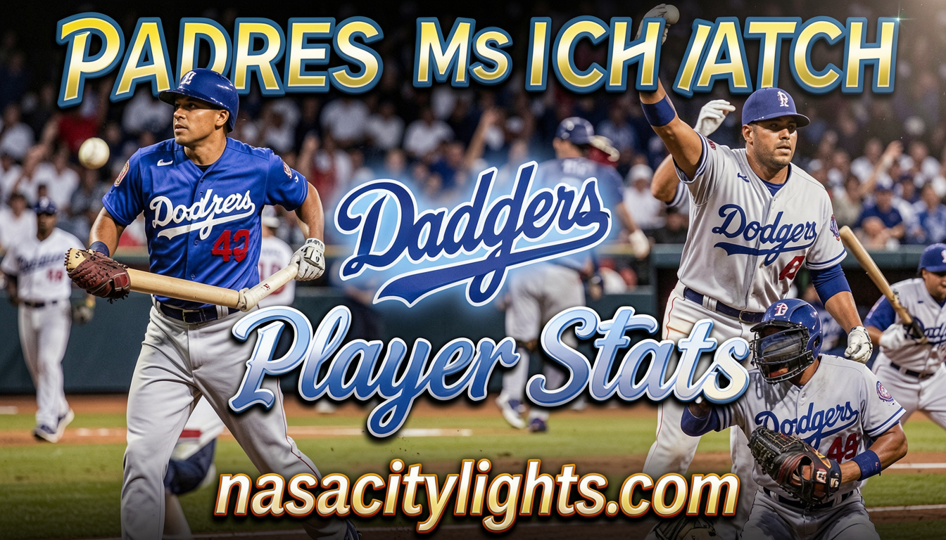 Padres vs Dodgers Match Player Stats