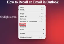 How to Recall an Email in Outlook